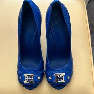 Tory Burch Royal Blue Wedges